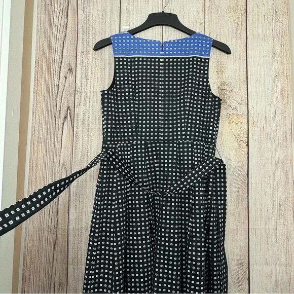 Talbots Womens Geo Print Fit & Flare Sleeveless Dress size 10 - Picture 10 of 14